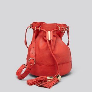 See By Chloé | Red Parrot | Vicki Leather Crossbody Bucket Bag